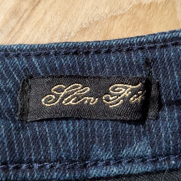 🔺️Zara Blue Floral Print Slim Fit Jeans Size 00/23 - Picture 8 of 9